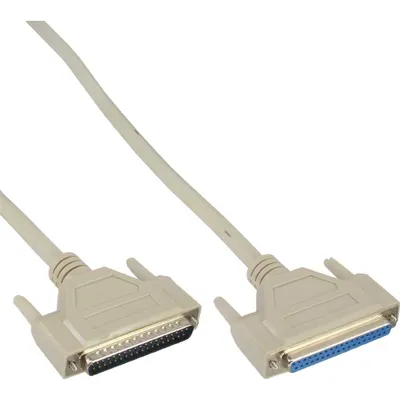 Produktbild von InLine Serielle Verlängerung, 37pol Stecker / Buchse, 1:1 belegt, 3m, Beige, 3 m, DB37 M, DB37 F, 200 mm, 245 mm