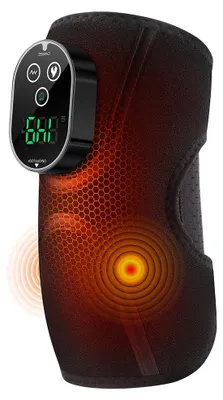Produktbild von Kabelloses Ellenbogen Massagegerät mit Wärme, elektrische Wärmepad Bandage mit 5 Temperaturstufen, 3 Massageprogrammen und 3000mAh Akku