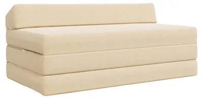 Produktbild von Klappsofa Bett Creme 120 x 60 x 49 cm Stoff