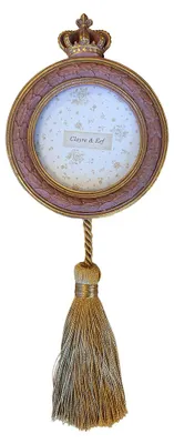 Image de Clayre & Eef Cadre photo Ø 9 cm Plastique rose