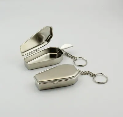 Produktbild von Taschenaschenbecher Sarg mobiler Aschenbecher Ascher Metall Stahl Camping Ascher