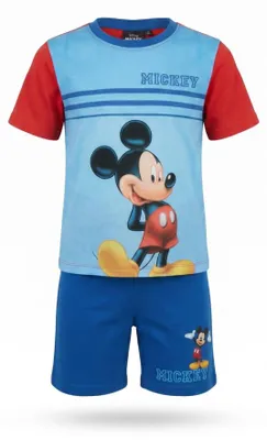 Produktbild von Disney Mickey Maus Jungen Schlafanzug Pyjama Shirt Shorts - 104, Rot