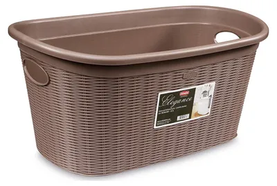 Productafbeelding van Stefanplast Elegance wasmand, kunststof, taupekleurig, 38 x 58 x 28 cm