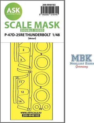 Zdjęcie produktu dla Artscale ASK200-M48183 P-47D-25RE T dwustronna maska ekspresowa