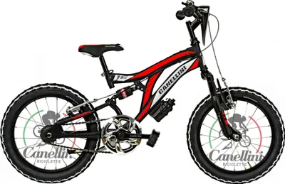 Produktbild von Detský bicykel Horský Canellini COLORADO 16" - Čierna/Červená