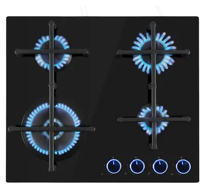Zdjęcie produktu dla Klarstein Illuminosa 4, płyta grzewcza gazowa, 4 palniki Sabaf, szkło ceramiczne