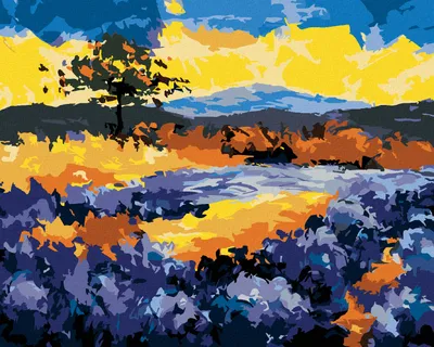 Produktbild von Zuty - Malen nach Zahlen - LAVENDELFELD IN DER PROVENCE, 40x50 cm, mit Keilrahmen (bereits gespannt)