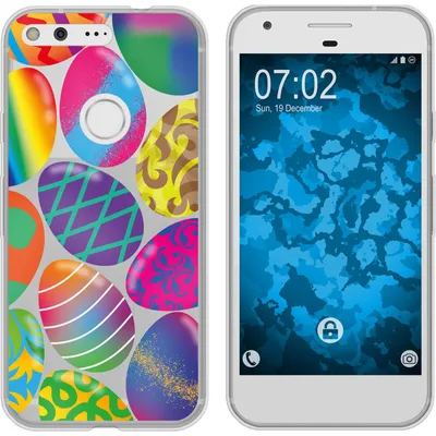 Produktbild von PhoneNatic Case kompatibel mit Google Pixel XL Silikon-Hülle Ostern M3