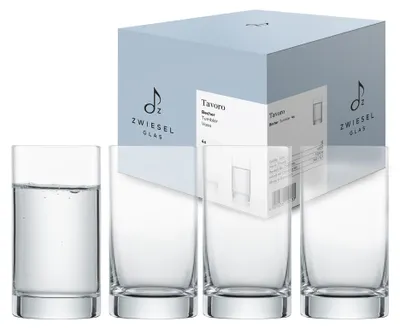 Allround Drinkglas 4er Set, Kristallglas, spülmaschinenfest, 240 ml