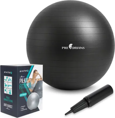 Obrázok produktu pre Cvičebná lopta 65 cm Anti Burst Fitness lopta Sedacia lopta Lopta na jogu do 100 kg Čierna