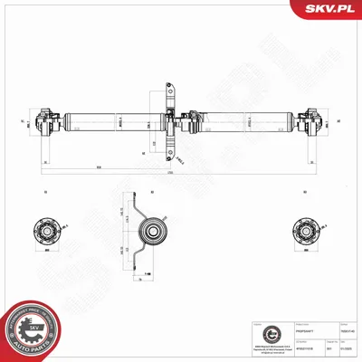 Produktbild von ESEN SKV Kardanwelle Gelenkwelle Achsantrieb für AUDI A6 Avant (4F5, C6) Hinten 76SKV140