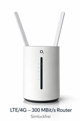 Produktbild von O2 HomeSpot 5G Router Weiß, Dualband WLAN, 300 MBit/s, H 175 mm, Ø 115 mm