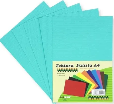 Produktbild von Tektura A4 falista jasnoniebieska 5szt