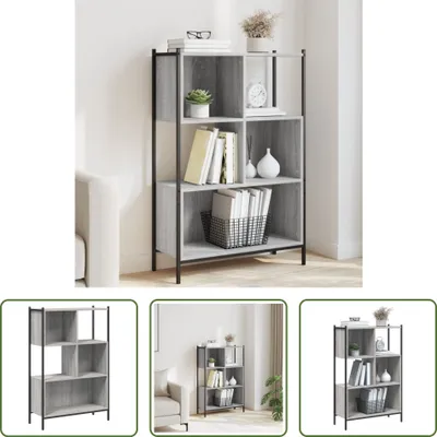 Zdjęcie produktu dla The Living Store Regał szary Sonoma 72x28x109 cm Materiał drewnopochodny
