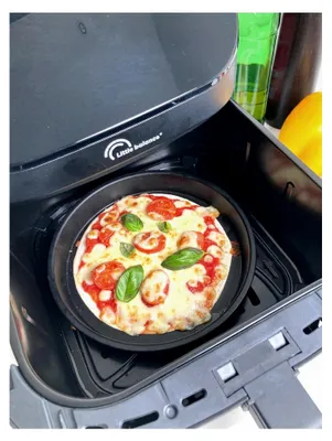 Produktbild von Runde Pizza-Pfanne für Airfritteuse, klein, schwarz