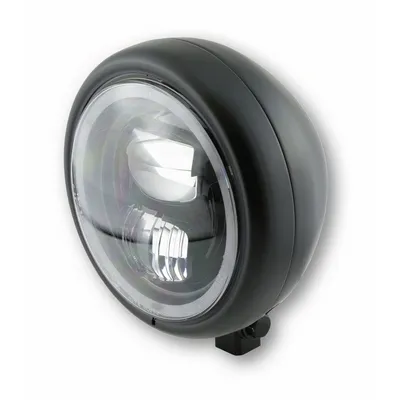 Produktbild von HIGHSIDER 5 3/4 Zoll LED-Scheinwerfer PECOS TYP 7 mit Standlichtring, schwarz matt für