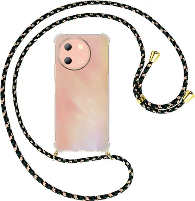 Produktbild von Handykette Backcover-Schutzhülle mit Band (Metall goldfarben) für vivo Y38 5G - camouflage