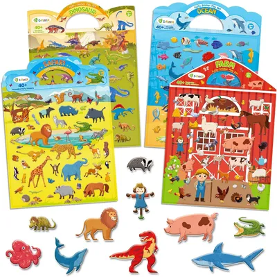 Productafbeelding van 3D Puffy Sticker Herbruikbare Sticker Boeken voor Kinderen