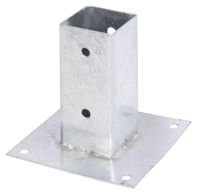 Image de Alberts 211608 Douille à visser | pour poteaux en bois ronds ou carrés | galvanisé à chaud | 61 x 61 mm