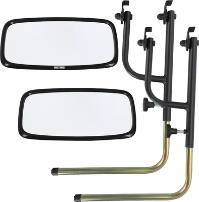 Image de KOTARBAU® 2pcs Rétroviseur de tracteur avec support Universel 15,5 x 28,5 cm PVC 2pcs. Aluminium Support de Rétroviseur Tracteur Rétroviseur Uni Machines Agricoles Bras de Rétroviseur Tige de Rétroviseur Télescopique