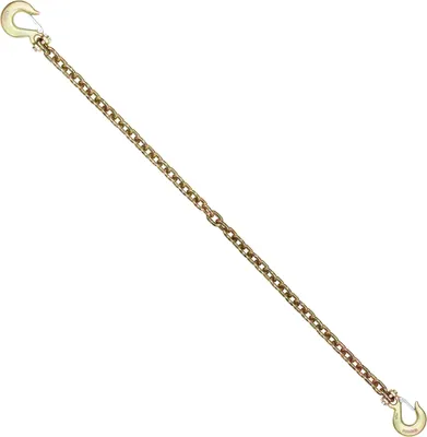 Immagine prodotto di SucceBuy G80 Catena per trasporto, 3/8" x 10,3', confezione da 2 catene di traino con gancio a forcella, 7100 lbs SWL, per lavori pesanti di disboscamento, traino, acciaio