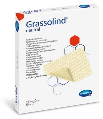 Image de Hartmann Grassolind® Compresse de pommade, 7,5 x 10 cm | Paquet (50 pièces)