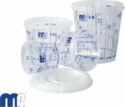 Produktbild von Farbmischbecher Messbecher 2300ml m. Mischscala 1:1, 2:1, 3:1, 4:1, 5:1, 7:1, 10:1 und A/B/C - 10% / 20%