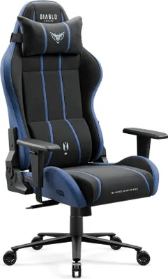 Obrázek produktu pro Diablo X-One 2.0 Herní židle Látkový potah Kancelářská židle Kancelářská židle Funkce houpání Bederní polštář Opěrka hlavy Nosnost do 150 kg Noční mod