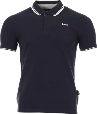Productafbeelding van Schott Bryan herenpoloshirt van katoen, zwart