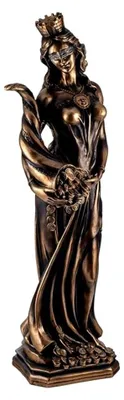 Glücksgöttin-Statue 60 cm, Harz, Bronze, griechische Mythologie