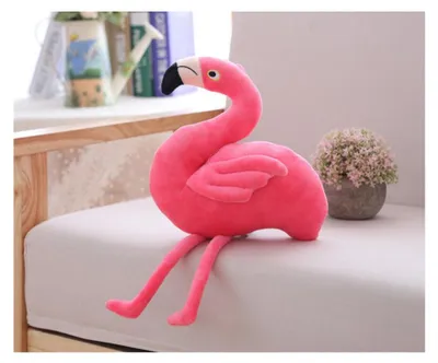 Produktbild von Rosa Flamingo-Plüschmaskottchen 15 cm