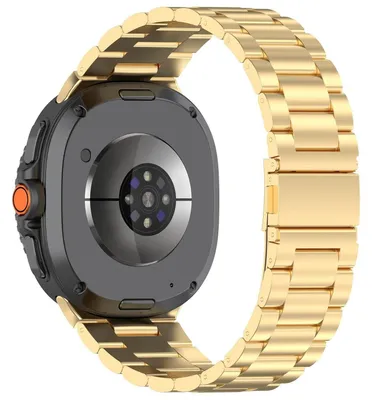 Obrázek produktu pro Pro Samsung Galaxy Watch 8 / 8 Classic Tři korálky z nerezové oceli Náhradní pásek pro chytré hodinky Gold
