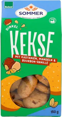 Produktbild von Dinkel-Kastanien-Mandelplätzchen 150g 6er Pack