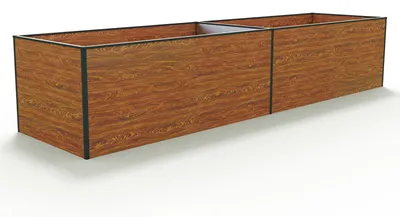Produktbild von GFP Aluminium Hochbeet KINGSIZE DANIELA - 387 x 99 x 77 cm - Holzoptik, Stecksystem, langlebig