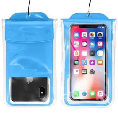 Produktbild von IPX8 Wasserdichte Handyhülle für 7'' Smartphones, by Baseus – Hellblau