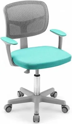 Obrázek produktu pro Dětská otočná židle HY10252GR s područkami, tyrkysovo/šedá