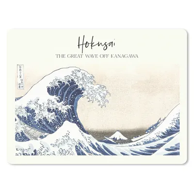 Obrázek produktu pro Podložka pod myš - Hokusai - Velká vlna u Kanagawy - japonské umění - 40x30cm - Podložka pod myš