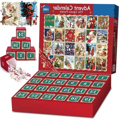Productafbeelding van Kerstspel 2024. Adventskalender met 1008 stukjes. Een aftelkalender voor volwassenen en kinderen