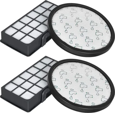Two sets of vacuum cleaner filters are shown against a white background.
