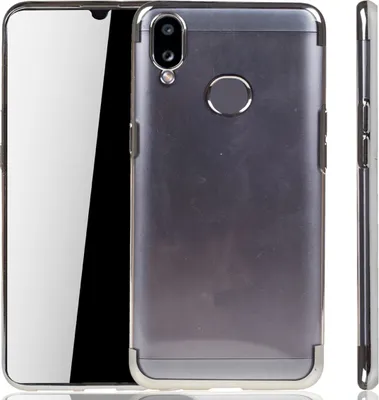 Immagine prodotto di Custodia protettiva in silicone trasparente per Samsung Galaxy A10s, colore argento. È una custodia posteriore in TPU
