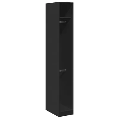 Produktbild von vidaXL Kleiderschrank Schwarz 30x50x200 cm Holzwerkstoff