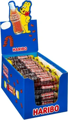 Produktbild von Haribo Happy Cola Rollen Fruchtgummirollen Cola Geschmack 50 Stück