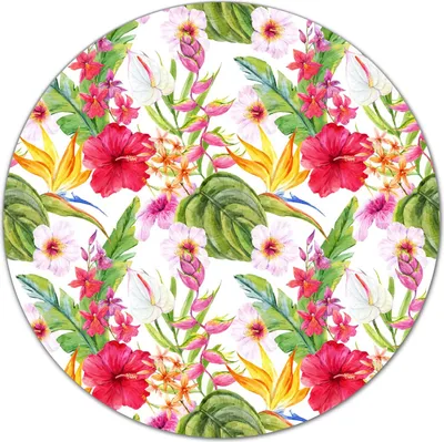 Produktbild von Glas-Herdabdeckplatte Glaskeramikkochfeld-Abdeckung Schneideplatten - 40 cm - Exotische Hibiskus