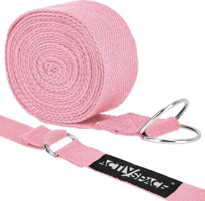 Immagine prodotto di Cinghia da yoga resistente 300 x 3,8 cm - rosa