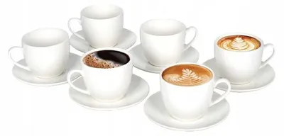 Produktbild von Livello Amalfi Kaffeetassen-Set mit Untertassen 250 ml Porzellan