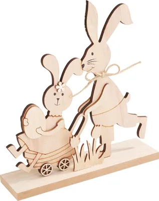 Produktbild von VBS Holz-Steckmotiv "Hasen mit Schubkarre", 11-tlg.