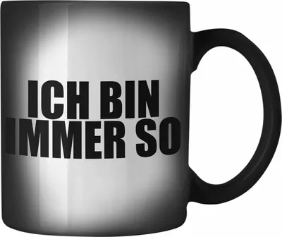 Produktbild von Trendation - Lustige Farbwechsel Zauber-Tasse - Ich Bin Immer So - Lustiger Spruch Geschenk Freundin Arbeitskollege Geschenkidee Sarkasmus Sprüche Farbwechsel Zauber-Tasse (Schwarz)