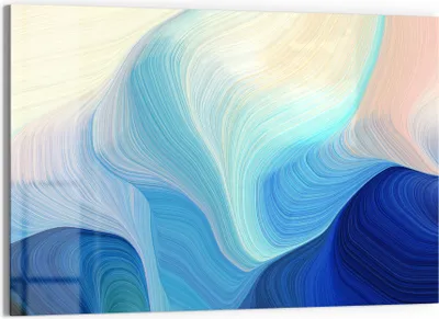 Produktbild von DEQORI Glasbild Echtglas 90x60 cm 'Polychromer Farbfluss' Wandbild Bild modern Deko
