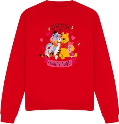 Image de Winnie l'ourson - Sweat-shirt « Bear Hugs » pour hommes/femmes unie TV30508 (XL) (rouge)