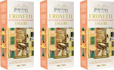 Zdjęcie produktu dla Portofino Fine Food - Croxetti Ligurian - Tradycyjny liguryjski makaron - 3 x 500 g